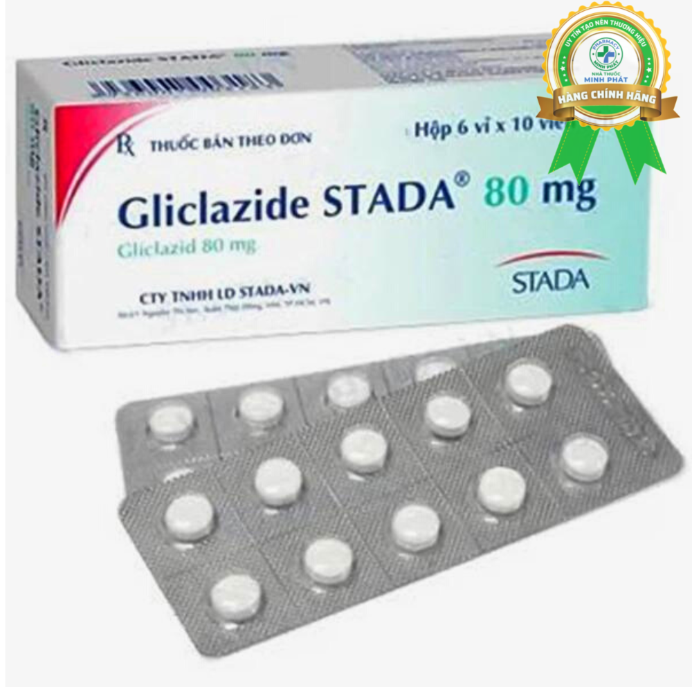 Thuốc Gliclazide Stada 80mg điều trị tiểu đường (6 vỉ x 10 viên)